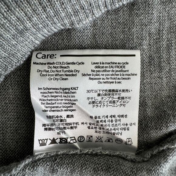 SMARTWOOL Sweater Womens M Gray Stripe V-Neck 100% Merino Wool - Picture 11 of 12